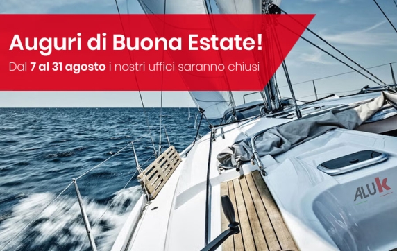 Buona estate da AluK! I nostri uffici saranno chiusi dal 7 al 31 agosto